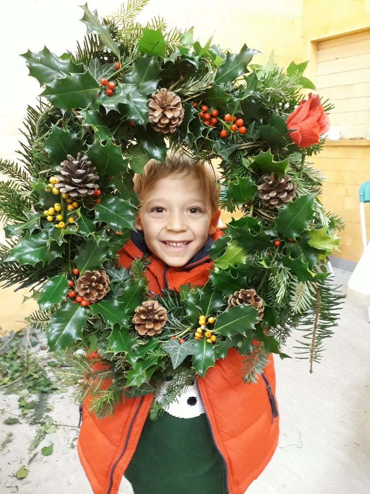Wreath-making success!